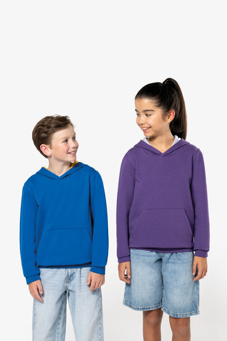 Kariban Kids' contrast hooded sweatshirt [K453]