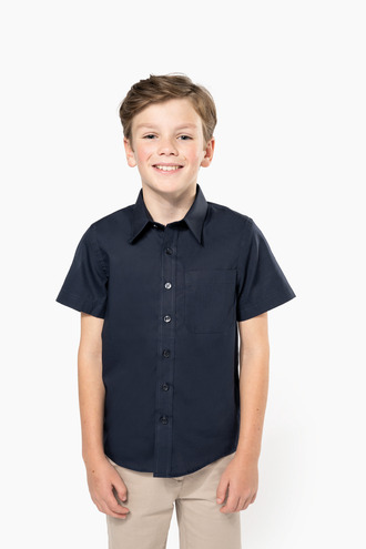 Kariban Kid's short sleeve popeline shirt [K520]