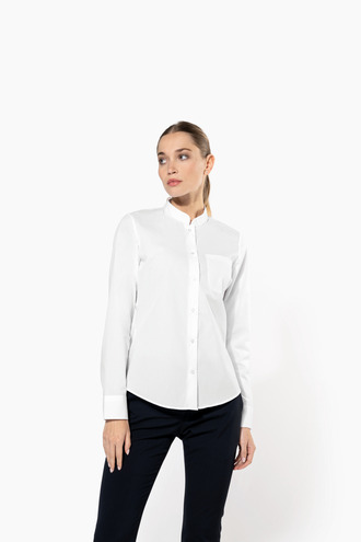 Kariban Ladies' long sleeve mandarin collar shirt [K514]