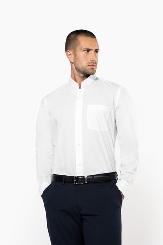 Kariban Men's long sleeve mandarin collar shirt [K515]