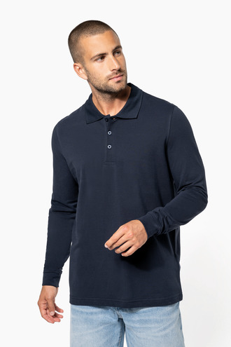 Kariban Mens pique long sleeve polo shirt [K256]