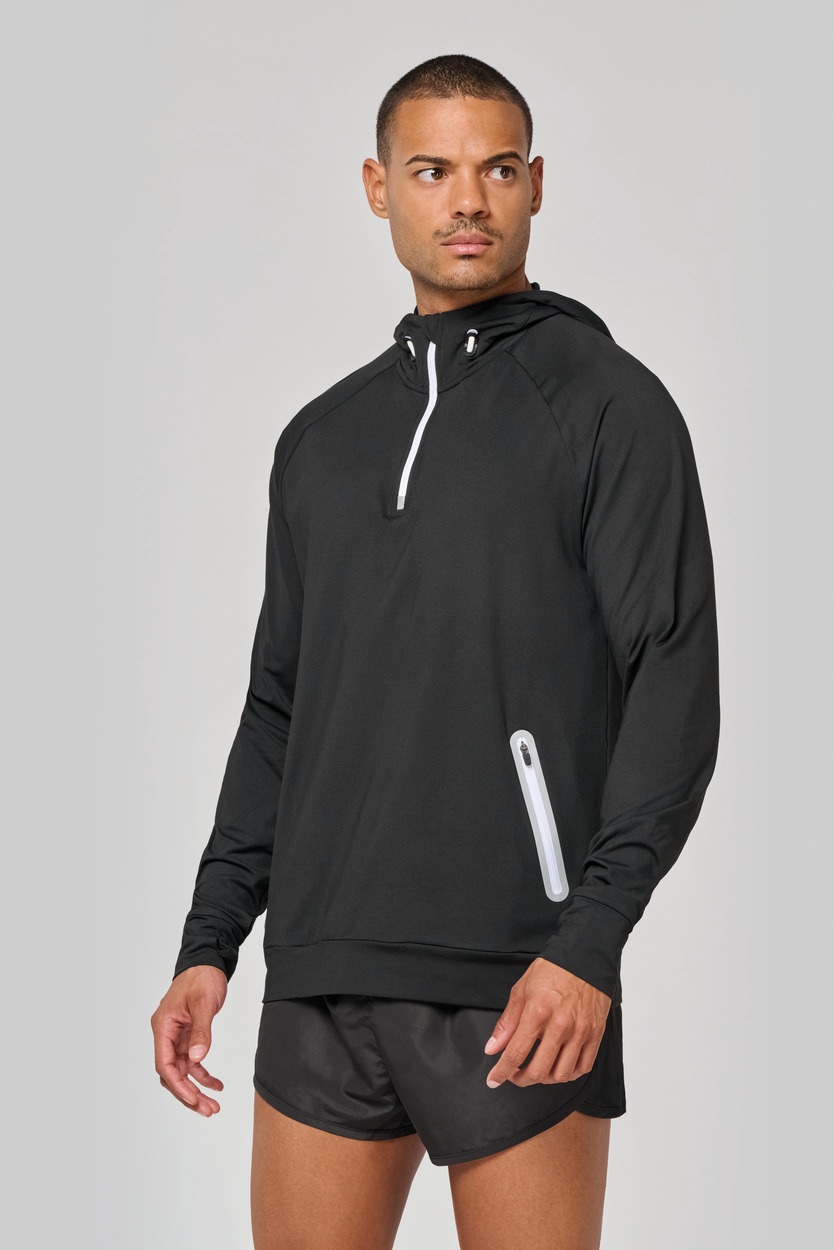 ProAct 1/4 zip hooded sports sweatshirt [PA360]