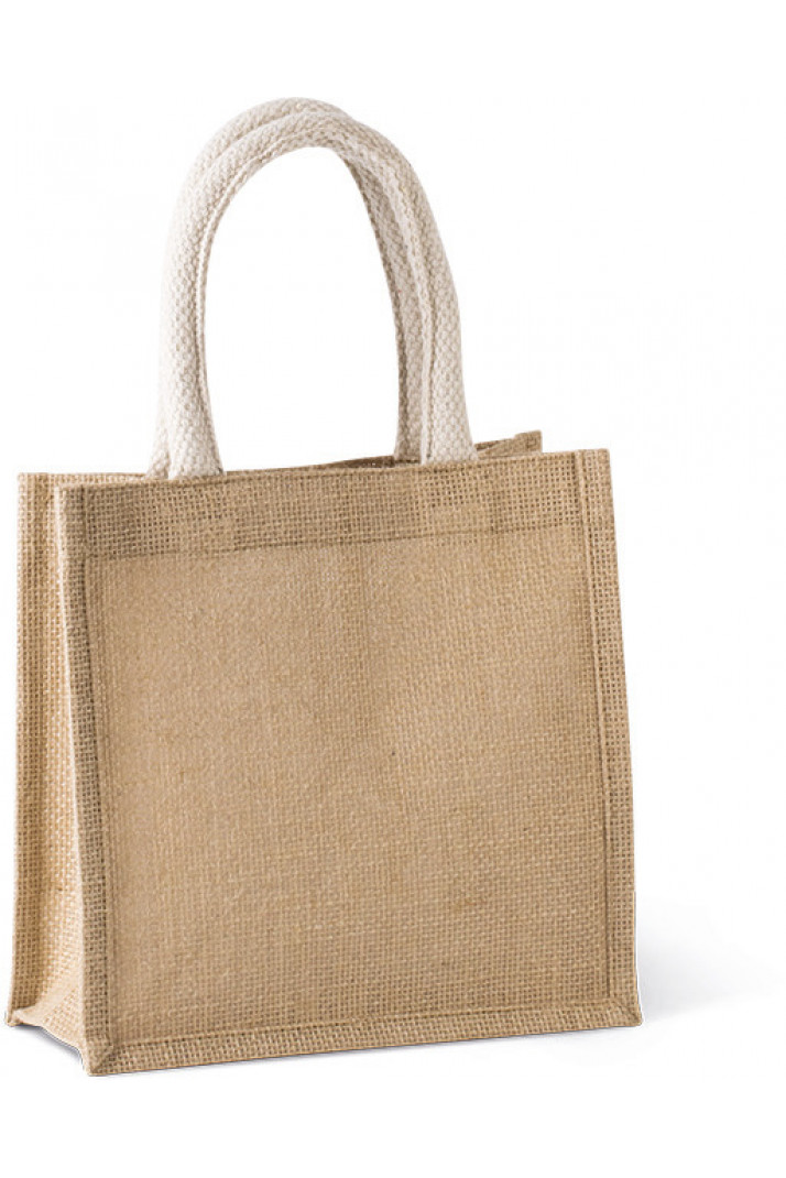 KI-Mood Jute canvas tote shopping bag - small [KI0272]