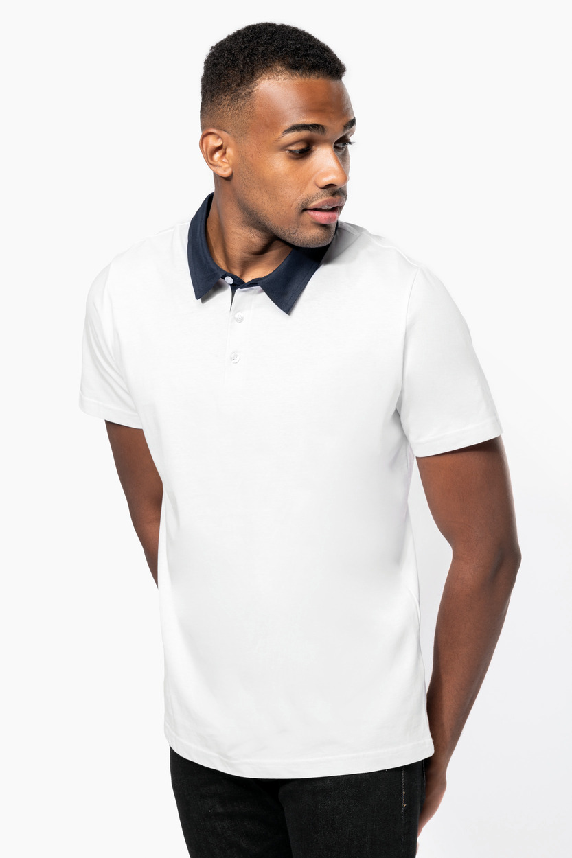Kariban Mens two-tone jersey polo shirt [K260]