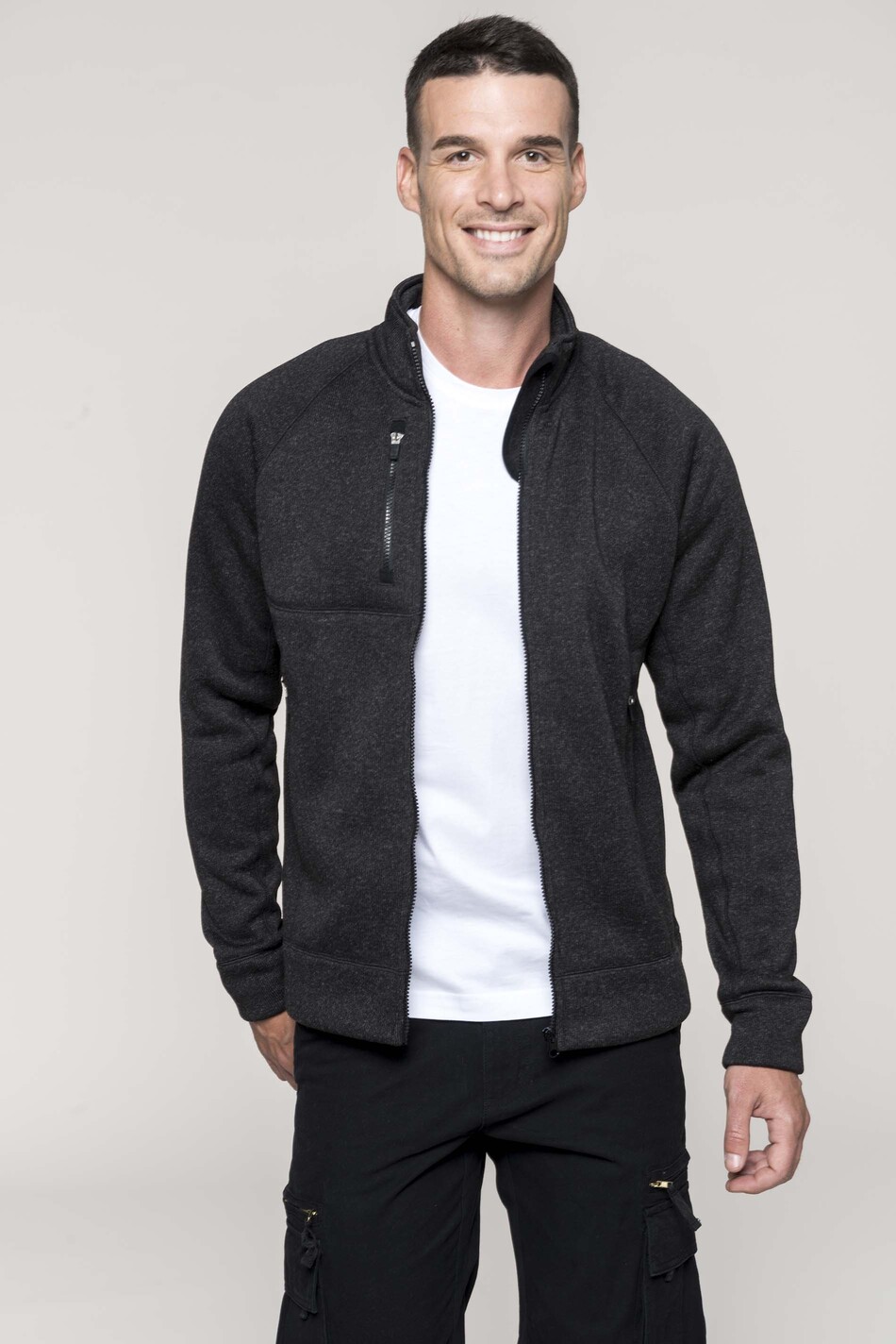 Kariban Mens full zip heather jacket [K9106]